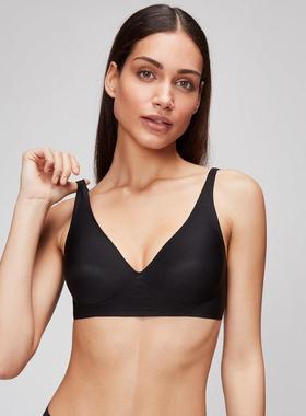 back big thin Seamless sexy womens chest support bra deep