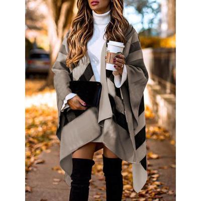 womans cape cape office may wear a cape coat plaid cape