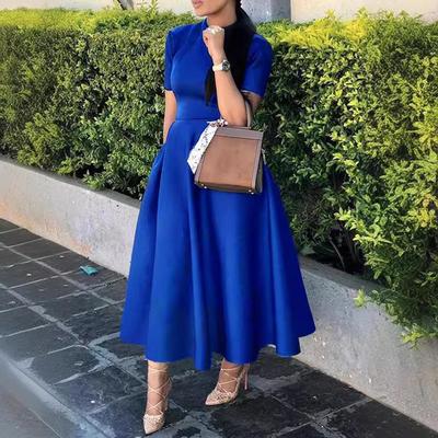 dress party swing big slimming waist temperament sleeve