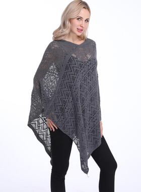 pullover cape hollow size womens loose top blouse Large