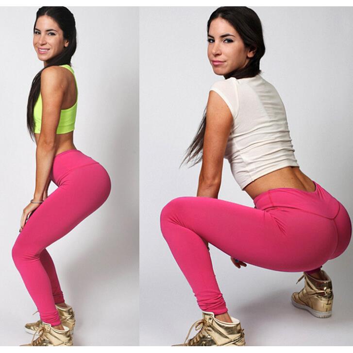 Color Candy Womens Pants Yoga Running Fitness Leggings Matt