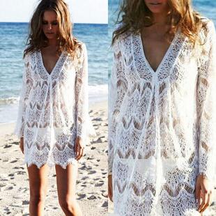 Womens Long Protection Sleeve Shirt Neck Lace Sun