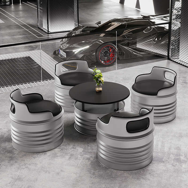 奶茶店休息区酒吧办公室铁艺卡座