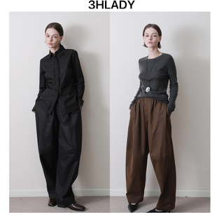 写意率性 长裤 油蜡水洗工艺 锥形工装 多刀剪裁镰刀裤 3HLADY