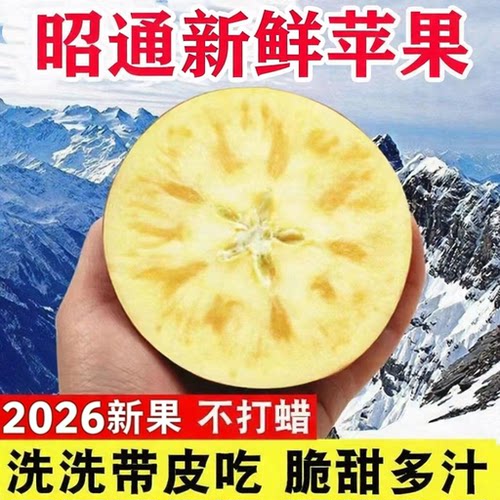 昭通高山冰糖心丑苹果5斤脆甜