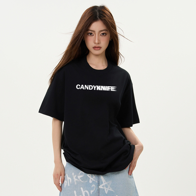 国潮幻影LOGO字母印花宽松T