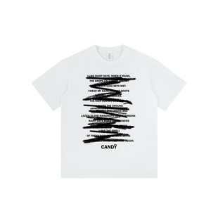 国潮街头上衣潮牌tee 夏季 高街字母涂鸦印花情侣短袖 t恤男女同款