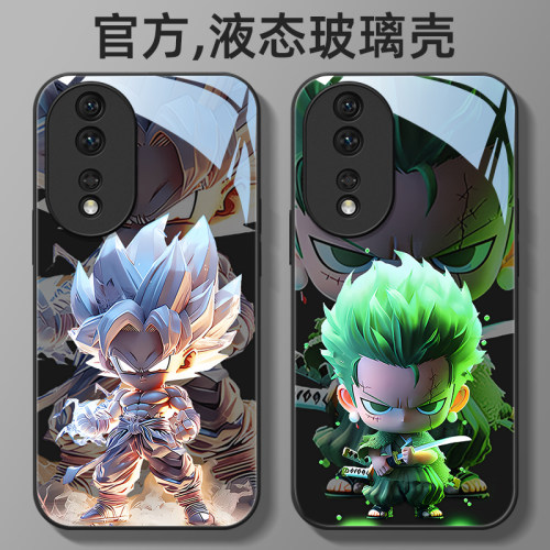 液态玻璃荣耀卡通手机壳