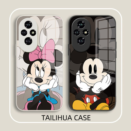 液态玻璃荣耀手机壳卡通