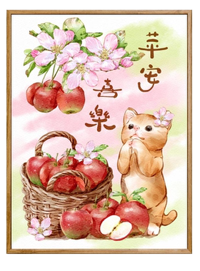 雁桃简约现代动物钻石画