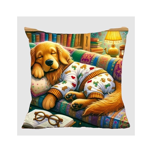 拉布拉多抱枕十字绣满绣diy精准印花新款客厅宠物狗自己刺绣靠枕