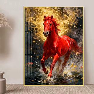 马到成功十字绣2026新款满绣手工贴砖点钻石挂画一马当先现代高级