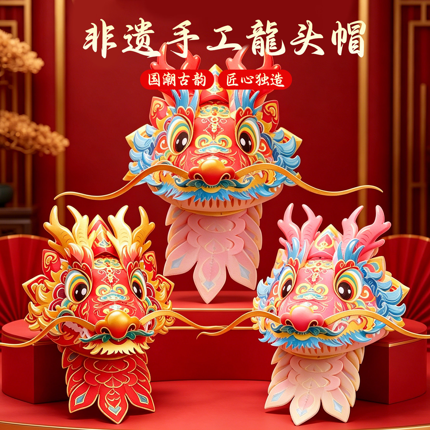 【端午手工龍头帽】手工装扮好物