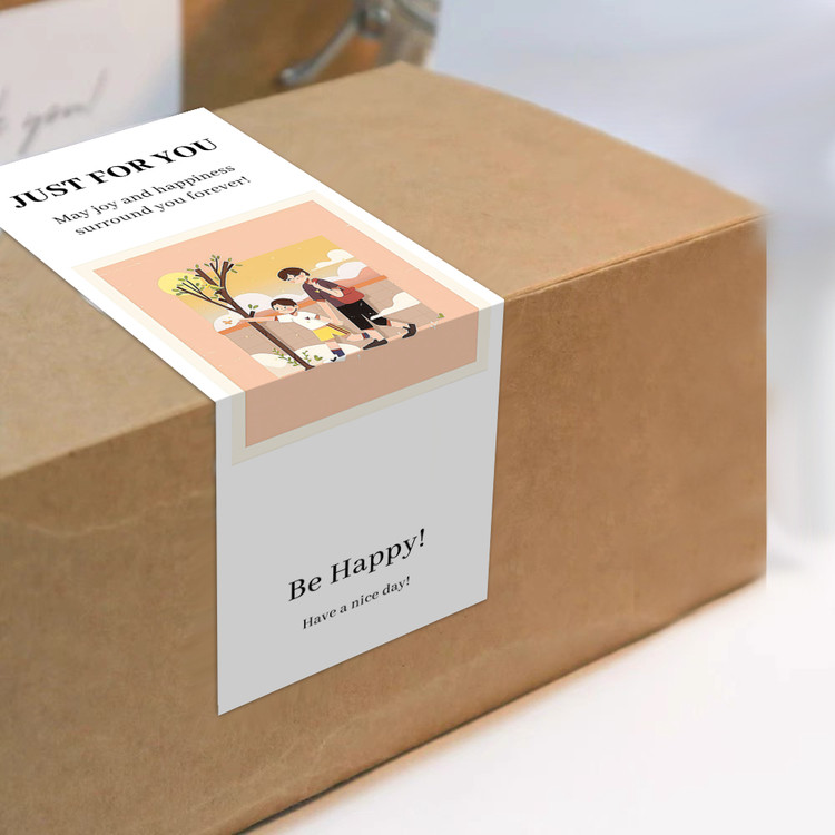 gytz5759父亲节通用迷你超大不干胶贴纸定制封口贴空白可手写