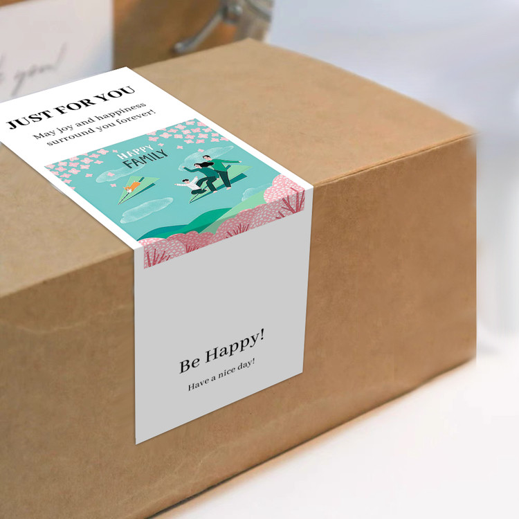 gytz5757父亲节通用迷你超大不干胶贴纸定制封口贴空白可手写