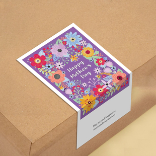 gytz5406母亲节通用迷你超大不干胶贴纸定制封口贴空白可手写包装