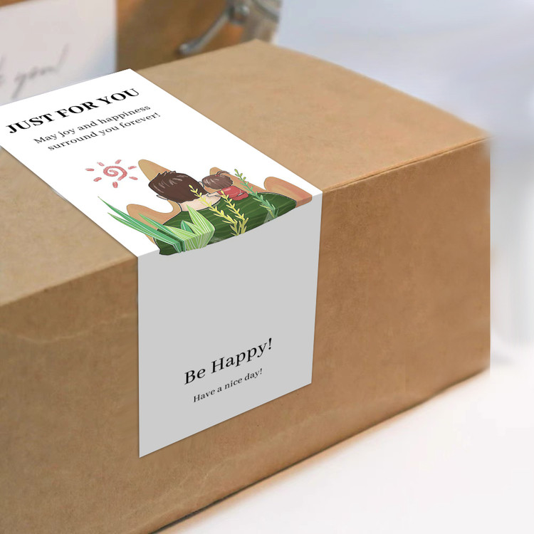 gytz5754父亲节通用迷你超大不干胶贴纸定制封口贴空白可手写