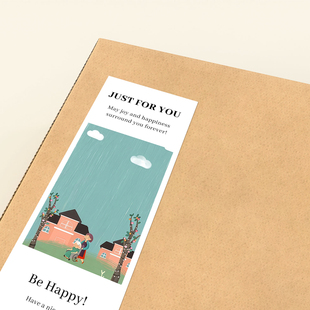 gytz1140爱情幸福高级感森系唯美小清晰插画通用不干胶贴纸封口贴