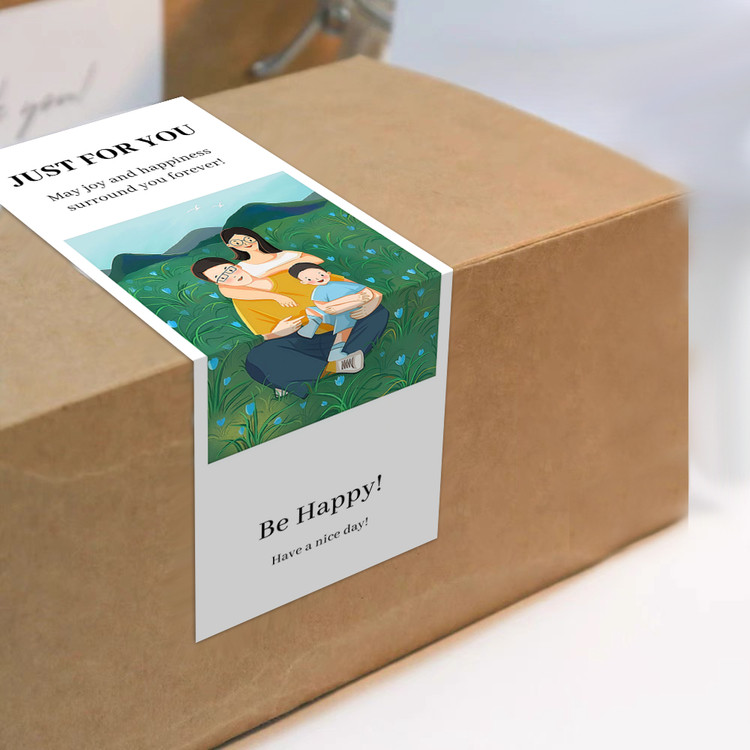 gytz5768父亲节通用迷你超大不干胶贴纸定制封口贴空白可手写