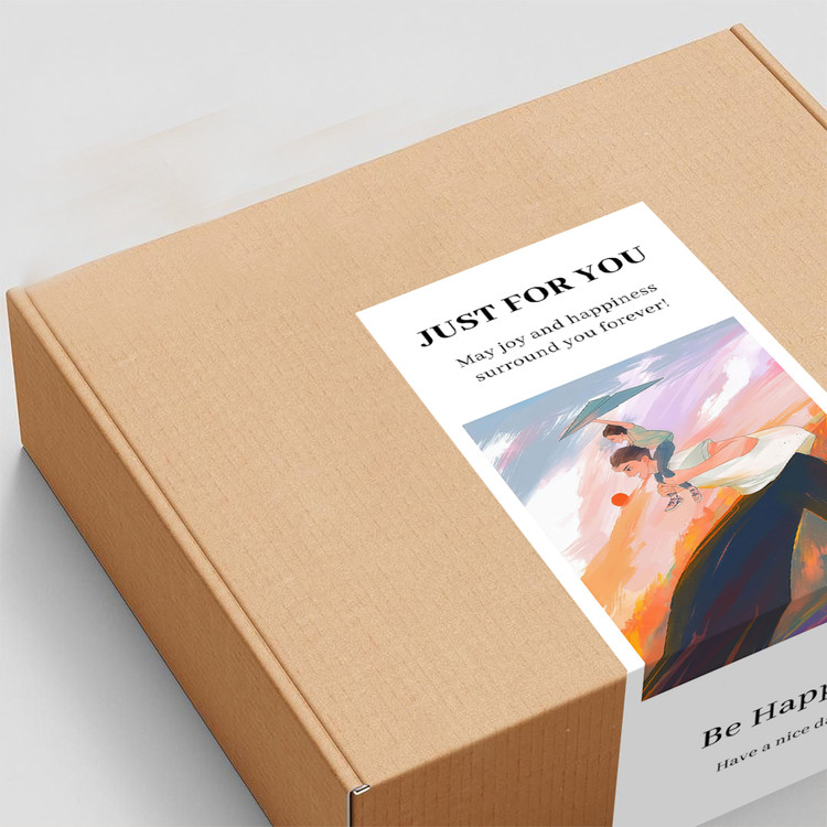 gytz5779父亲节通用迷你超大不干胶贴纸定制封口贴空白可手写