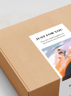 gytz5779父亲节通用迷你超大不干胶贴纸定制封口贴空白可手写包装