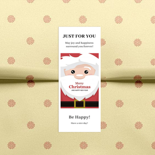 gytz3905跨境圣诞节通用迷你超大不干胶贴纸定制封口贴空白可手写