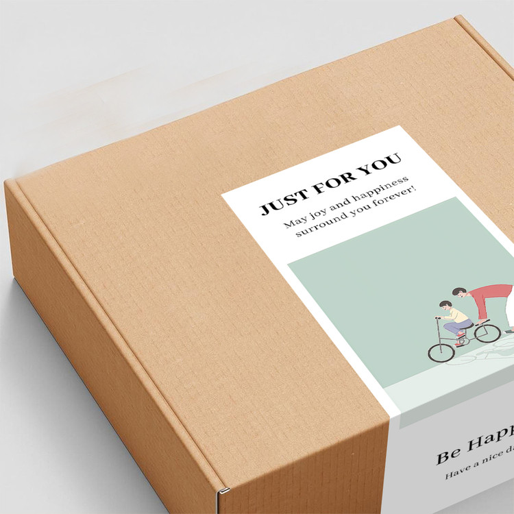 gytz5771父亲节通用迷你超大不干胶贴纸定制封口贴空白可手写