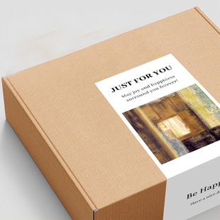 gytz7144中式 古风水墨工笔抽象艺术通用超大不干胶贴纸定制封口贴