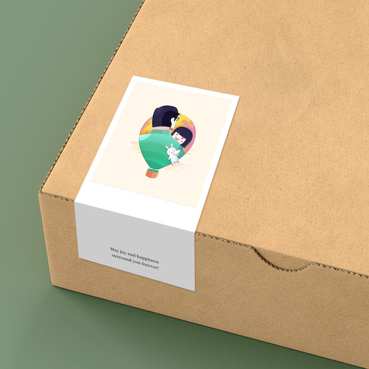 gytz5724父亲节通用迷你超大不干胶贴纸定制封口贴空白可手写