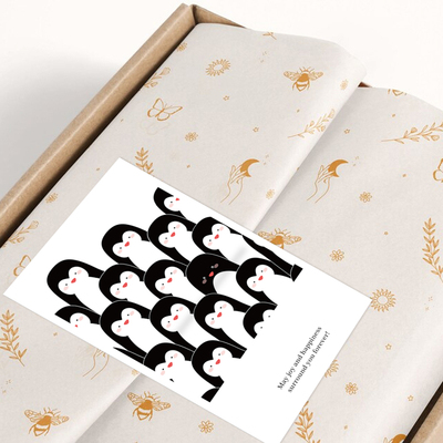 gytz7048高级感森系唯美插画ins极简约通用超大不干胶贴纸封口贴