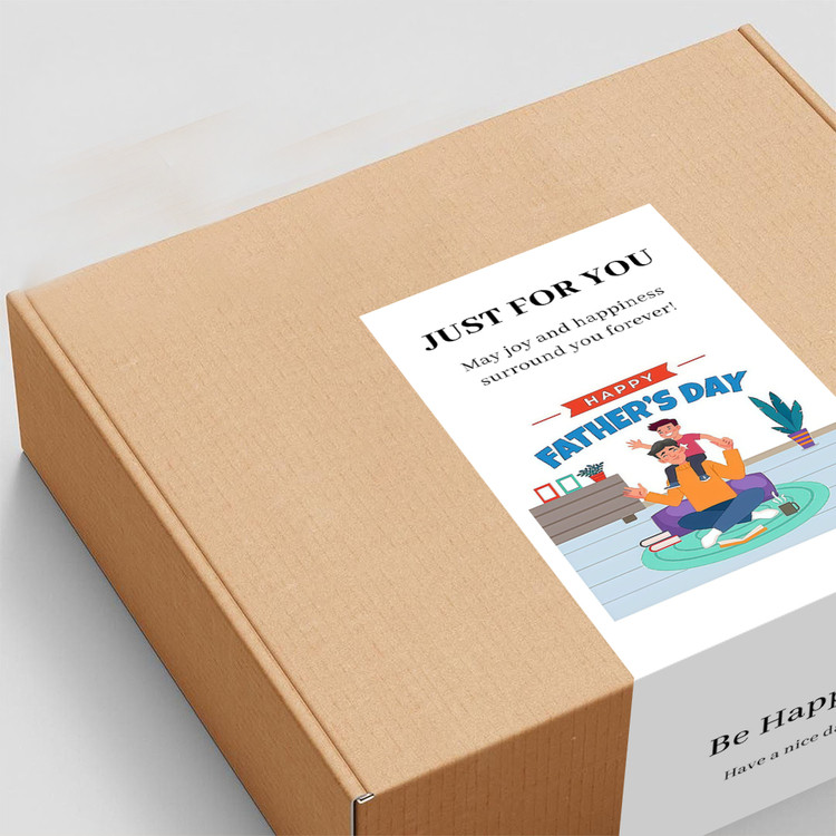 gytz5785父亲节通用迷你超大不干胶贴纸定制封口贴空白可手写