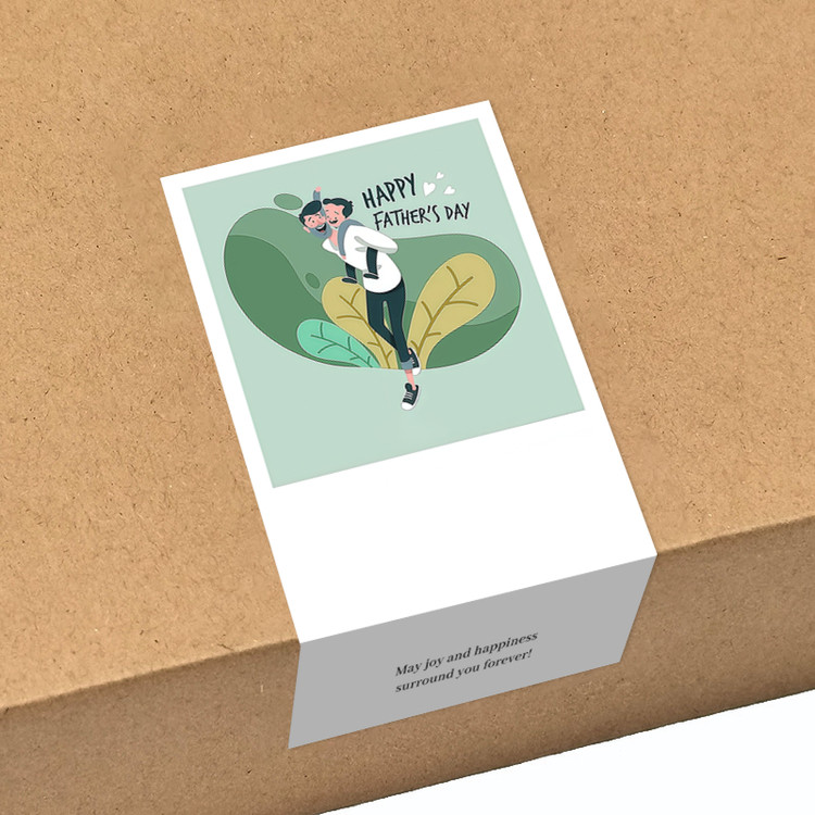 gytz5861父亲节通用迷你超大不干胶贴纸定制封口贴空白可手写