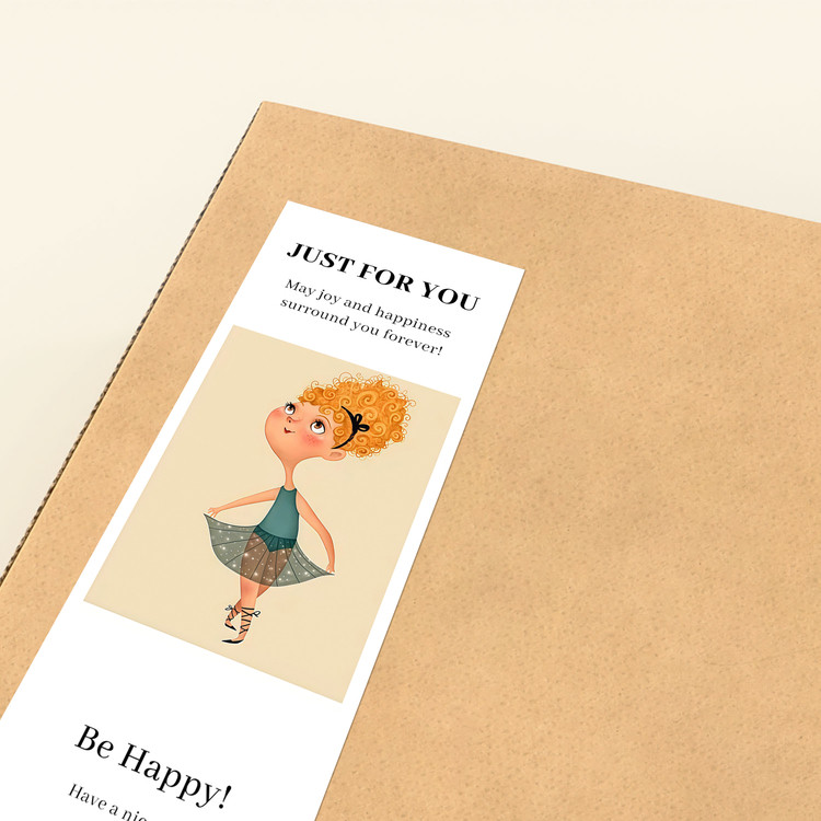 gytz549快乐微笑高级感森系唯美小清晰插画通用不干胶贴纸封口贴