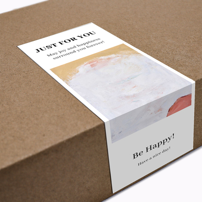 gytz7161中式古风水墨工笔抽象艺术通用超大不干胶贴纸定制封口贴