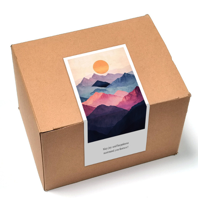 gytz7661旭日东升夕阳晚霞山水鎏金大海金色太阳不干胶贴纸封口贴