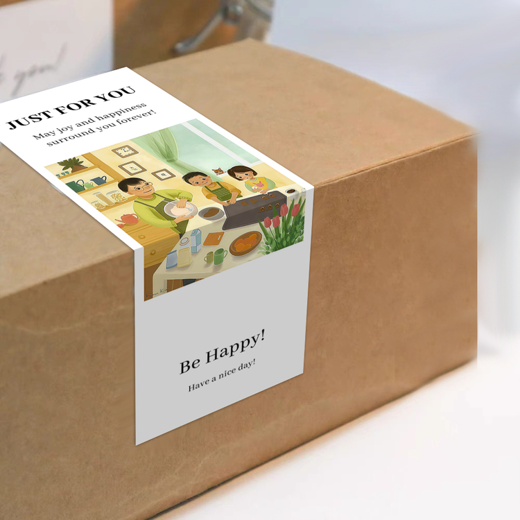 gytz5760父亲节通用迷你超大不干胶贴纸定制封口贴空白可手写包装