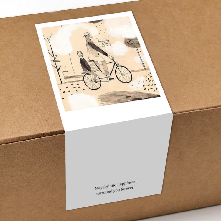 gytz5693父亲节通用迷你超大不干胶贴纸定制封口贴空白可手写