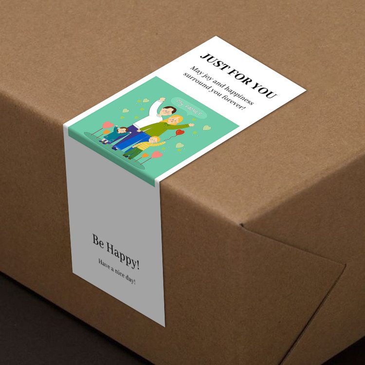 gytz5715父亲节通用迷你超大不干胶贴纸定制封口贴空白可手写