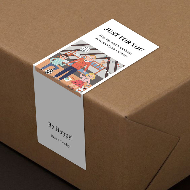 gytz5720父亲节通用迷你超大不干胶贴纸定制封口贴空白可手写