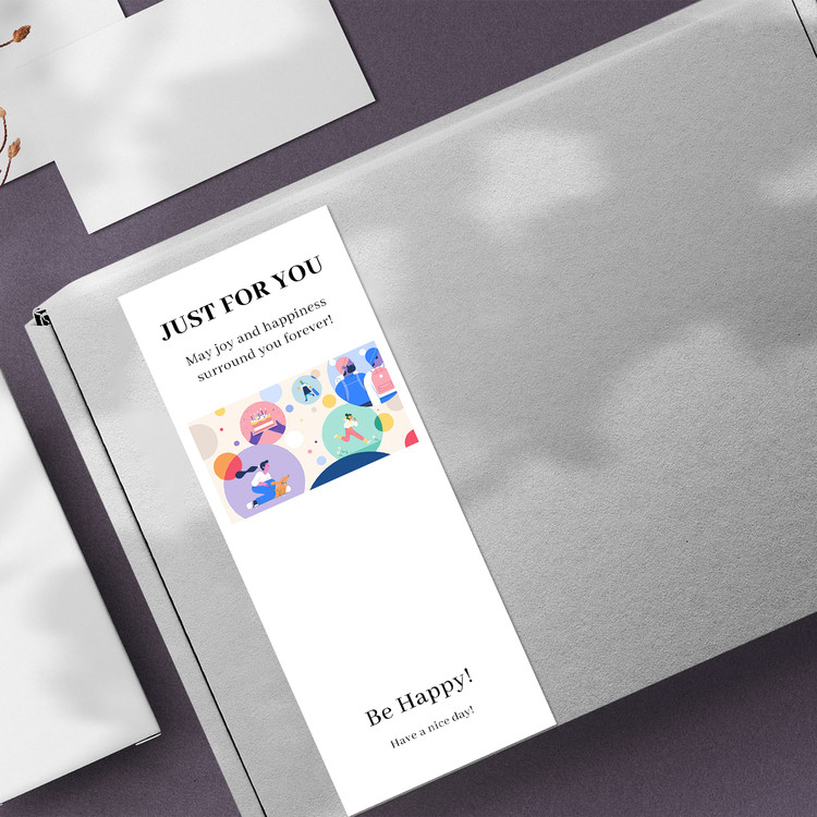 gytz754快乐微笑高级感森系唯美小清晰插画通用不干胶贴纸封口贴