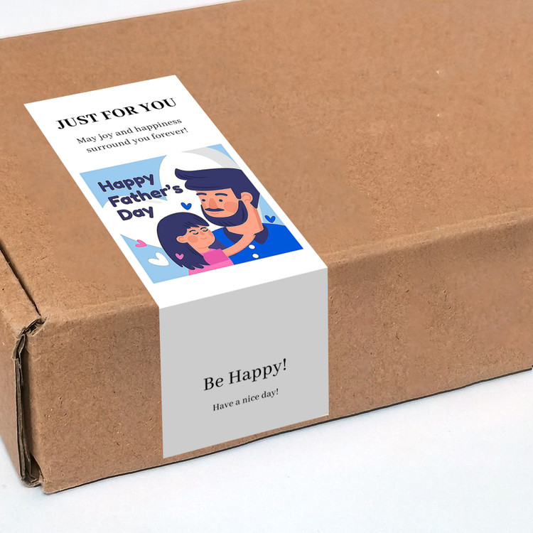 gytz5851父亲节通用迷你超大不干胶贴纸定制封口贴空白可手写