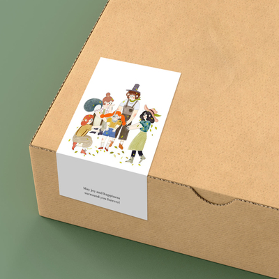 gytz5734父亲节通用迷你超大不干胶贴纸定制封口贴空白可手写包装