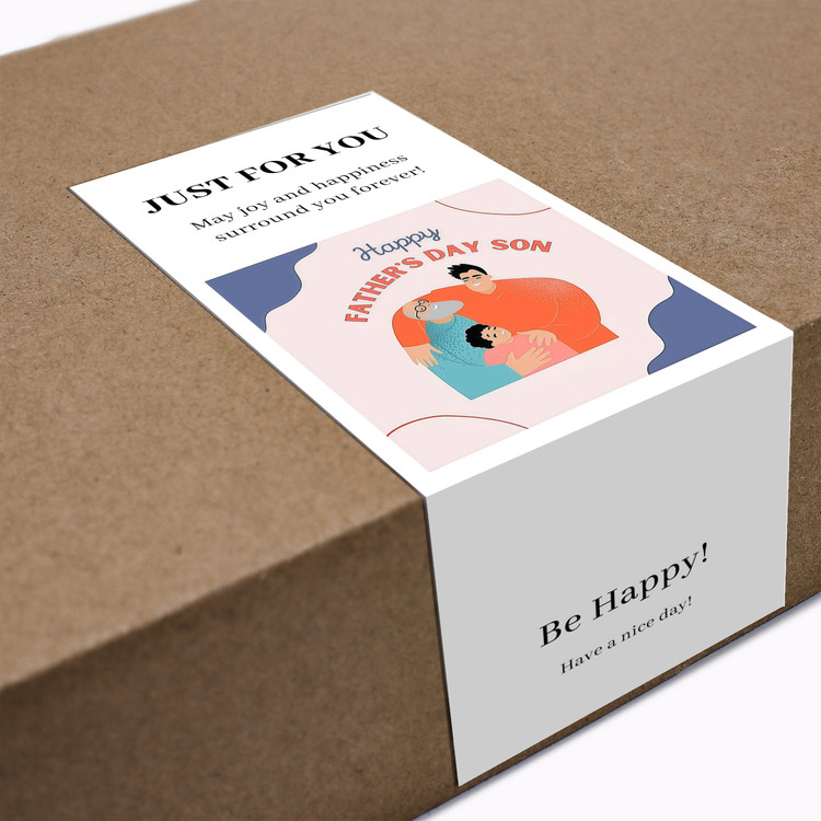 gytz5833父亲节通用迷你超大不干胶贴纸定制封口贴空白可手写