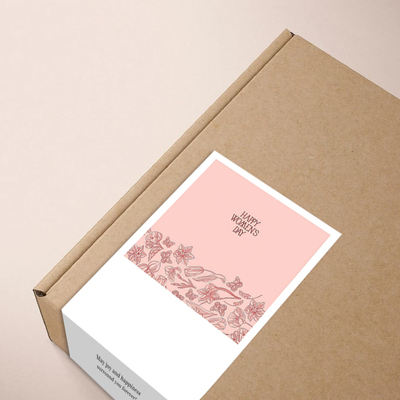 gytz4656妇女节通用迷你超大不干胶贴纸定制封口贴空白可手写包装