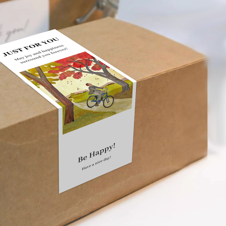 gytz5764父亲节通用迷你超大不干胶贴纸定制封口贴空白可手写