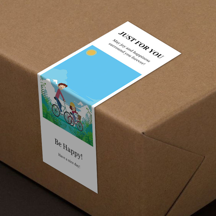 gytz5717父亲节通用迷你超大不干胶贴纸定制封口贴空白可手写