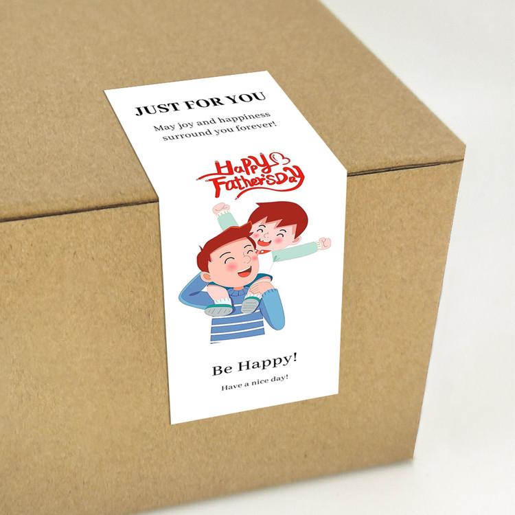 gytz5839父亲节通用迷你超大不干胶贴纸定制封口贴空白可手写