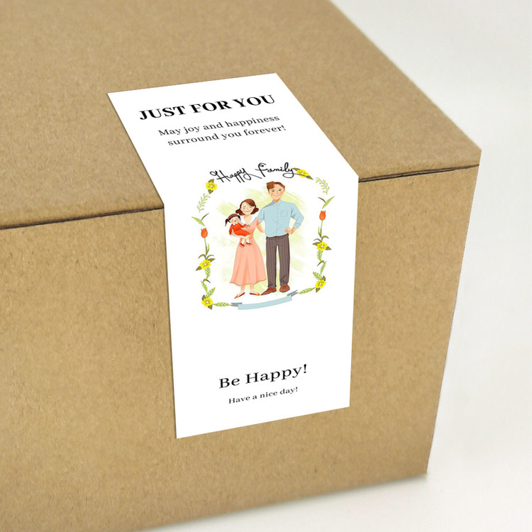 gytz5836父亲节通用迷你超大不干胶贴纸定制封口贴空白可手写