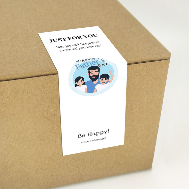 gytz5844父亲节通用迷你超大不干胶贴纸定制封口贴空白可手写