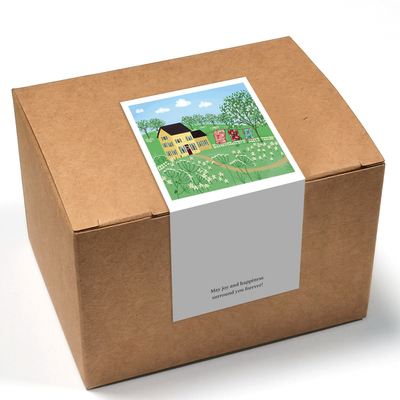 gytz6746高级感森系唯美插画ins极简约通用超大不干胶贴纸封口贴